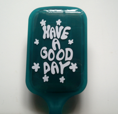 Good Vibes Cushioned Paddle Brush — Spread Positivity with Inspiring Messages