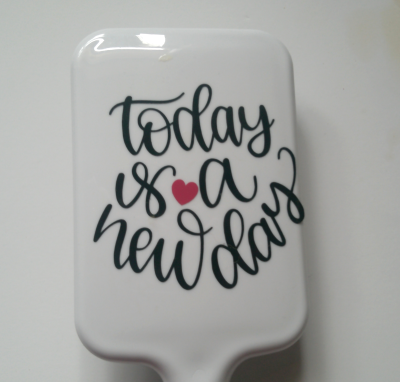 Good Vibes Cushioned Paddle Brush — Spread Positivity with Inspiring Messages